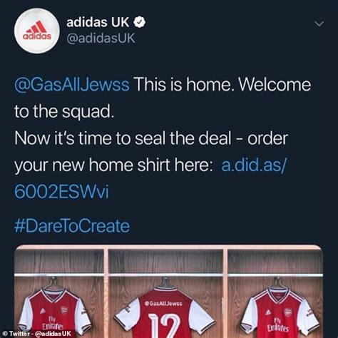 adidas face backlash over social media campaign to launch arsenal kit daily mail online