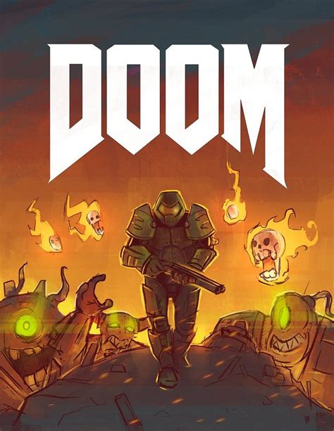 Doomguy Fan Art Doom Game Doom 2016 Anime Love