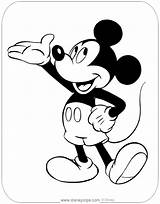 Mickey Mouse Coloring Pages Disneyclips Misc Hand His Hip sketch template