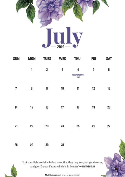 July 2019 Calendar Download Blog