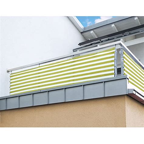 Balkon Sichtschutz Nach Maß In Gelb Weiß Meterware Langlebiges And Uv Beständiges Hdpe Gewebe