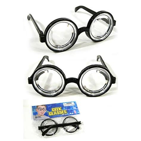 Nerd Glasses Toy Geek Specs Black Frames Optical Distortion