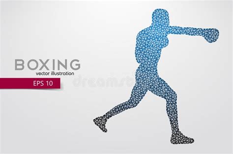 Boxing Silhouette Boxing Vector Illustration Stock Vector