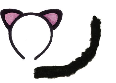 Black Cat Ear Headband And Tail Set 167701678 Private Island Party