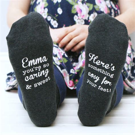 Personalised Womens Cosy For Your Feet Socks By Sparks Clothing