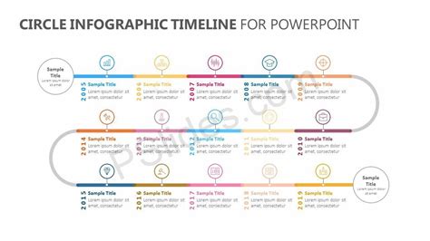 Circle Infographic Timeline For Powerpoint Preschool Lesson Plan