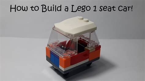 How To Build A Lego 1 Seat Car Youtube