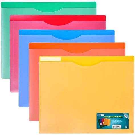 Nova Filer Waterproof Poly File Folders With Top Tab Letter Size