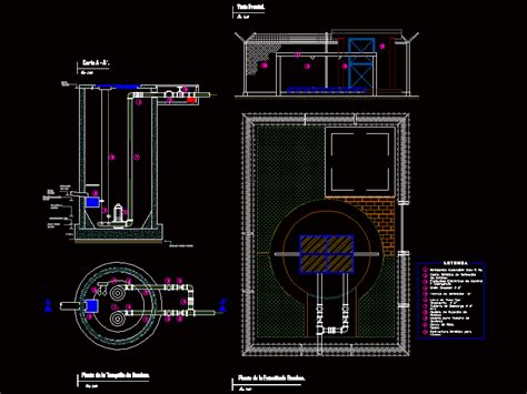 Pump Station Dwg Section For Autocad Designs Cad