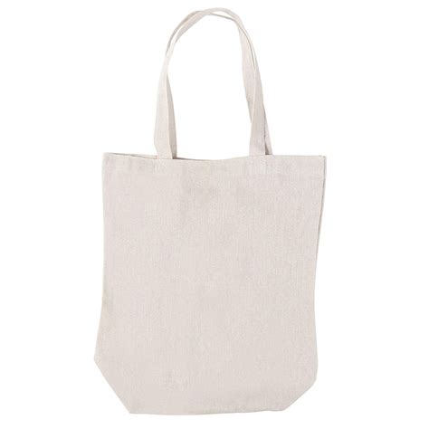 Natural Canvas Tote Bag 12 Pack Reusable Cotton Tote Handbag Plain
