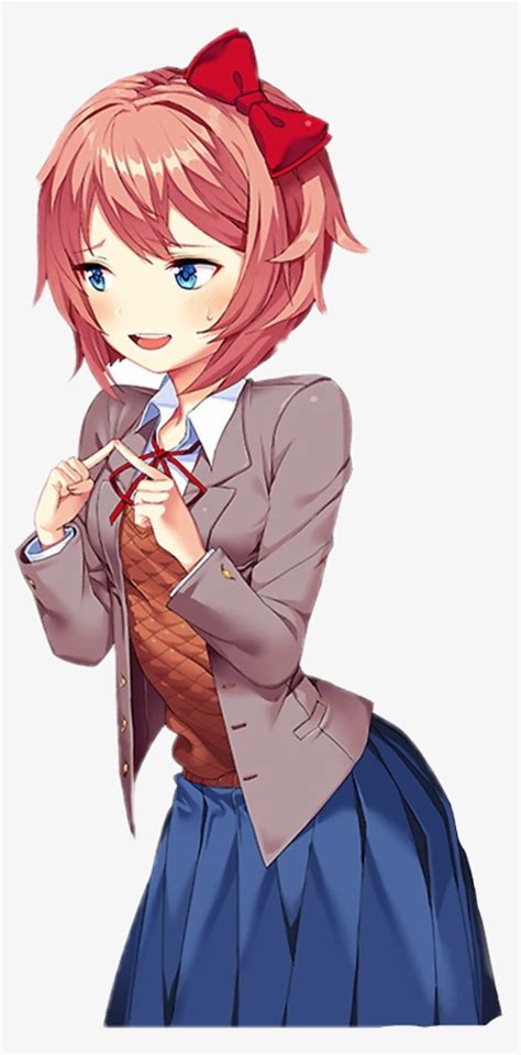 Sayori Transparent  Transparent Library Doki Doki Literature Club