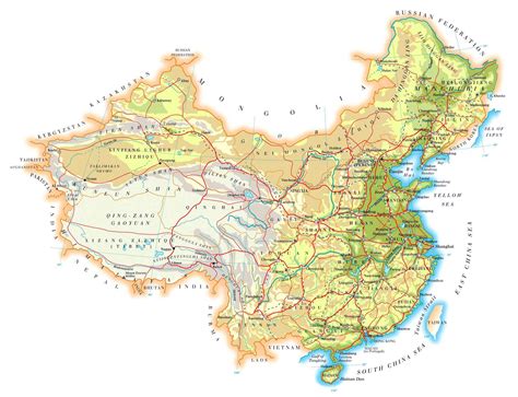 China Karte Mit Städten Und Flüssen Ungarn Karte