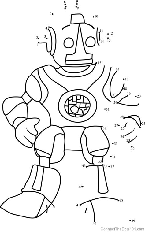 Connect The Dots: Robot Worksheets | 99Worksheets