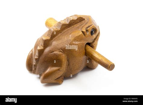 Wooden Musical Instrument Wooden Frog With A Stick Originated From