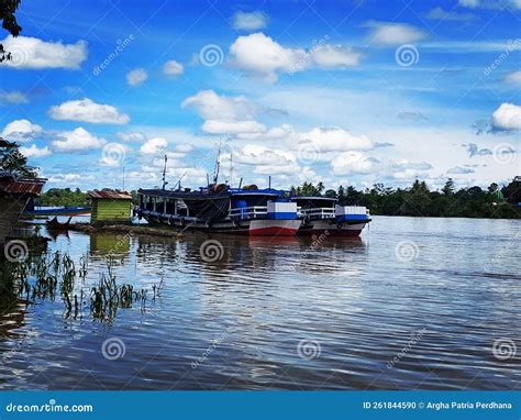 Port Parking In Borneo River Stock Photo Image Of River View 261844590