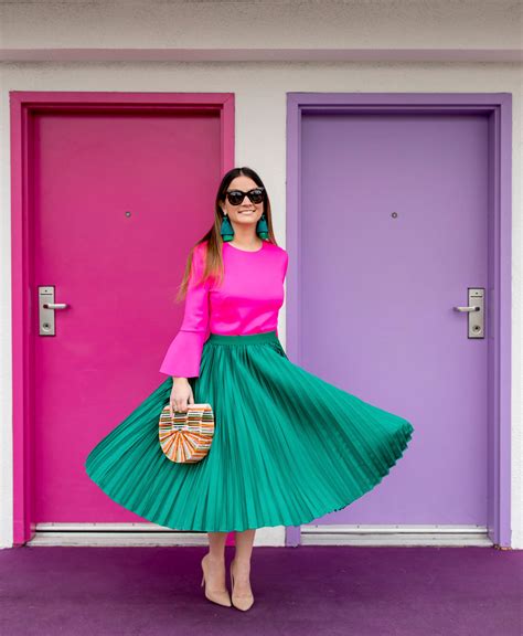 Colour Combo Green And Pink Miss Rich