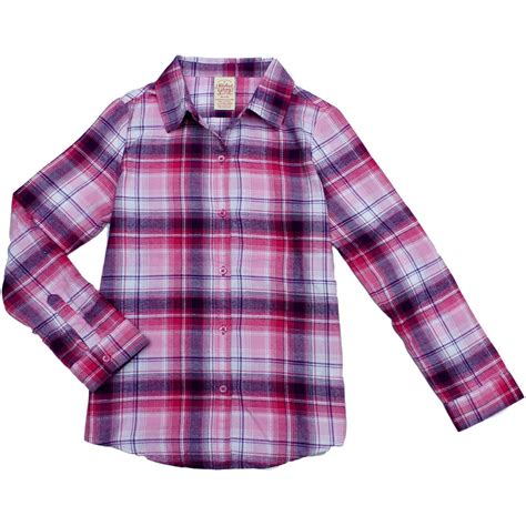 Faded Glory Girls Flannel Button Down Shirt