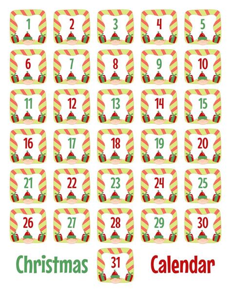 10 Best Free Printable Christmas Numbers 1 To 31 Pdf For Free At