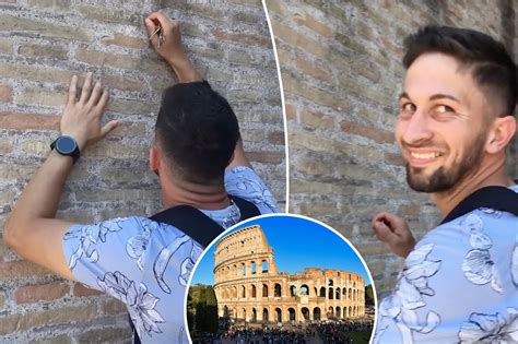 Tourist Caught On Video Carving Names Into Romes Colosseum Could Face Jail Time