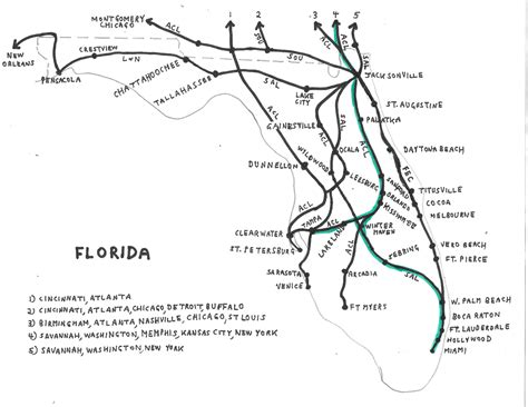 Florida Travel By Rail 1950