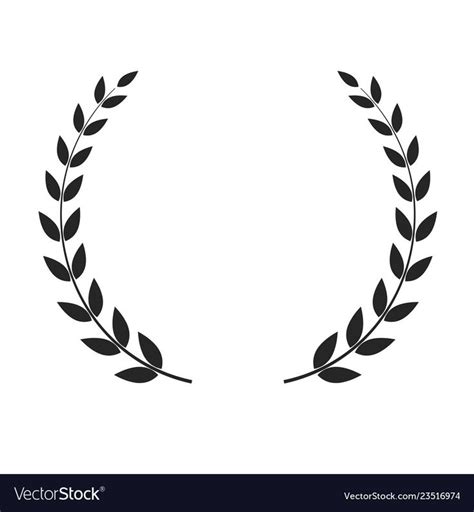 Vector Laurel Wreath Isolated On White Background Download A Free