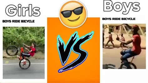 Girls Vs Boys Cycle Stunt Skills Meme Youtube