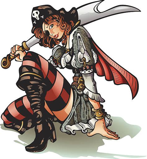 female pirate clip art vector images and illustrations istock