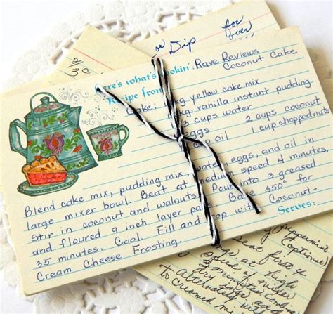 Vintage Recipe Cards Handwritten Recipes 3x5 Recipe Cards Etsy