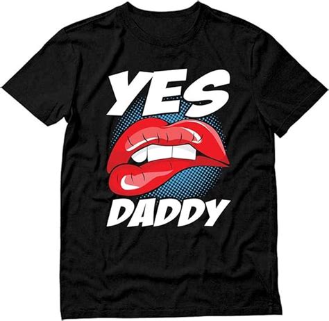 womens yes daddy kinky bdsm dom sub sexy cotton short sleeve t shirt black clothing