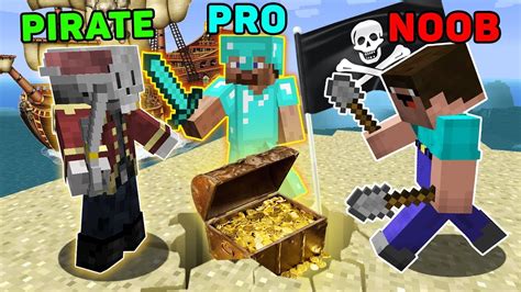 Minecraft Noob Vs Pro Vs Pirate Stole Treasure From The Pirates In