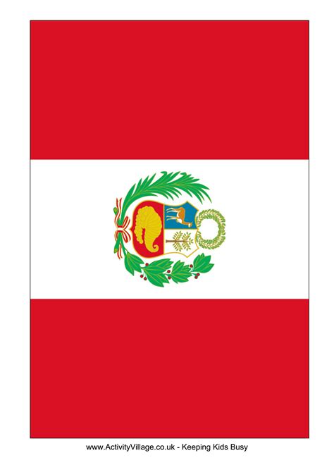 Printable Peru Flag Printable Blank World