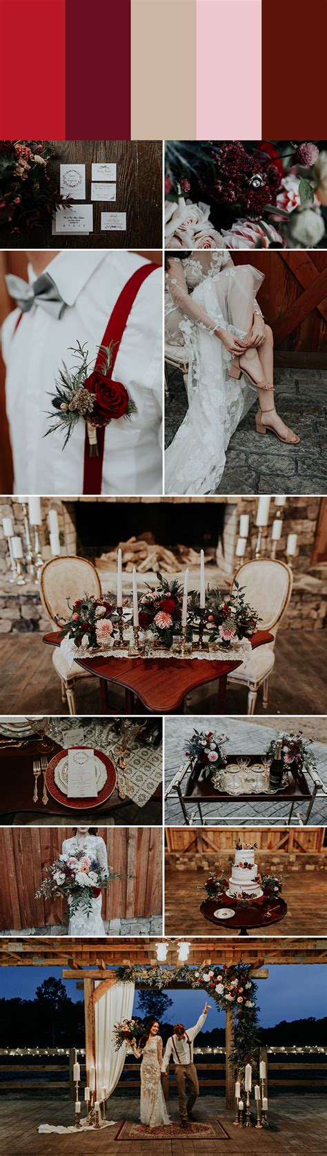 5 Cozy Chic Fall Wedding Color Palettes Junebug Weddings Apple Red