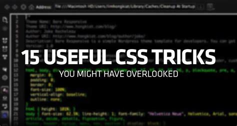 15 Useful Css Tricks You Might Have Overlooked Web Design Tips Web