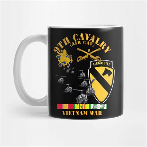 9th Cavalry Air Cav 1st Cav Division W Svc Veteran Mug Teepublic