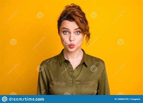 Close Up Portrait Of Her She Nice Attractive Lovely Pretty Cute Girlish Funny Cheerful Wavy