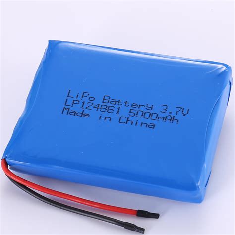 5000mah High Capacity Lithium Polymer Battery Lp124861 37v