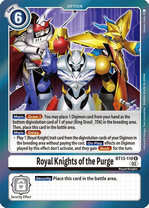 Royal Knights Of The Purge Versus Royal Knights Digimon Card Game