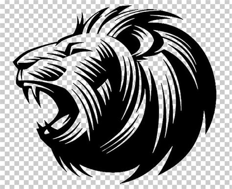 Library Of Lion Roar Svg Free Library Black And White Png