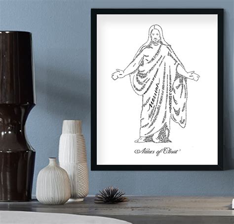 Names Of Christ Word Art Using Various Names For The Savior Etsy
