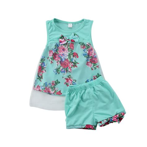 Casual Toddler Kids Girl Letter Sleeveless Vest Shorts Clothes 2pcs