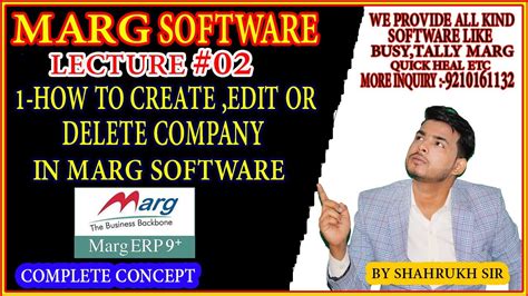 02how To Create Company In Marg Software How To Edit And Del Company