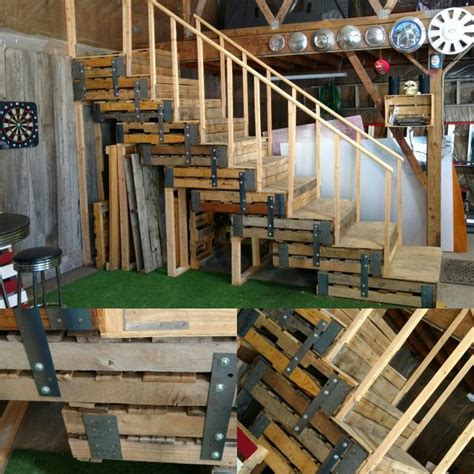 Staircase out of pallets | Staircase, Dream house, House