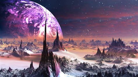 Sci Fi Art Ice Planet 2d Digital Scenerylandscapes Sc