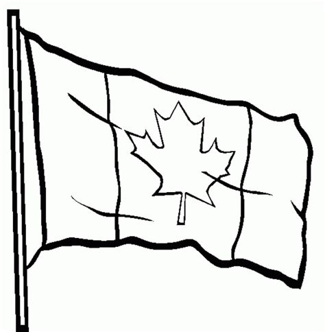 Printable Canadian Flag Coloring Home