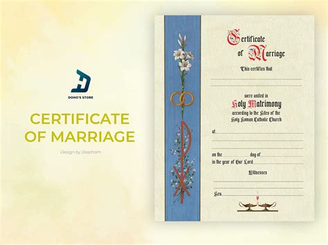 The Right Catholic Marriage Certificate For You Catholic Etsy