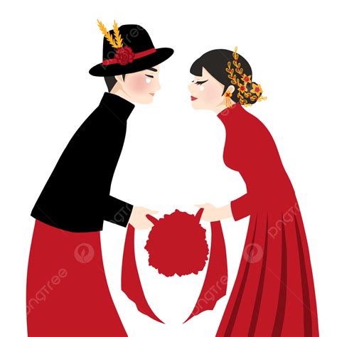 중국 일러스트 식 유럽식 결혼식 신부 신랑 경 사 스 러 운 만화 사진 Png 일러스트 및 Psd 이미지 무료 다운로드 Pngtree