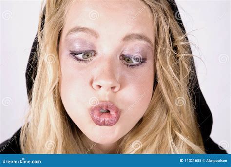 Expression Girl Cross Eyed Close Up Stock Image Image Of Expression