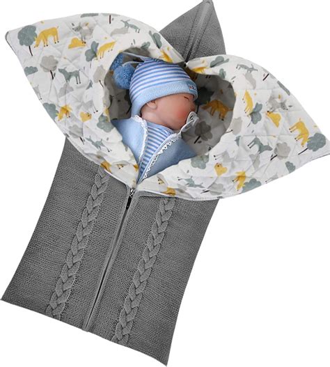 Newborn Baby Swaddle Knit Stroller Wrap Toddler Thick Warm