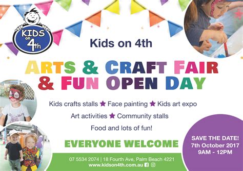 Arts And Craft Fair And Fun Open Day Kids On 4th