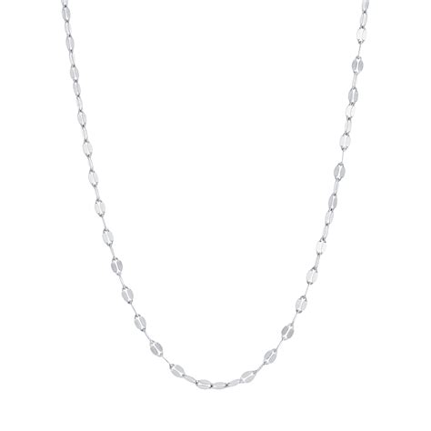 Marisol And Poppy Mirror Chain 24 In Sterling Silver For Women Unisex